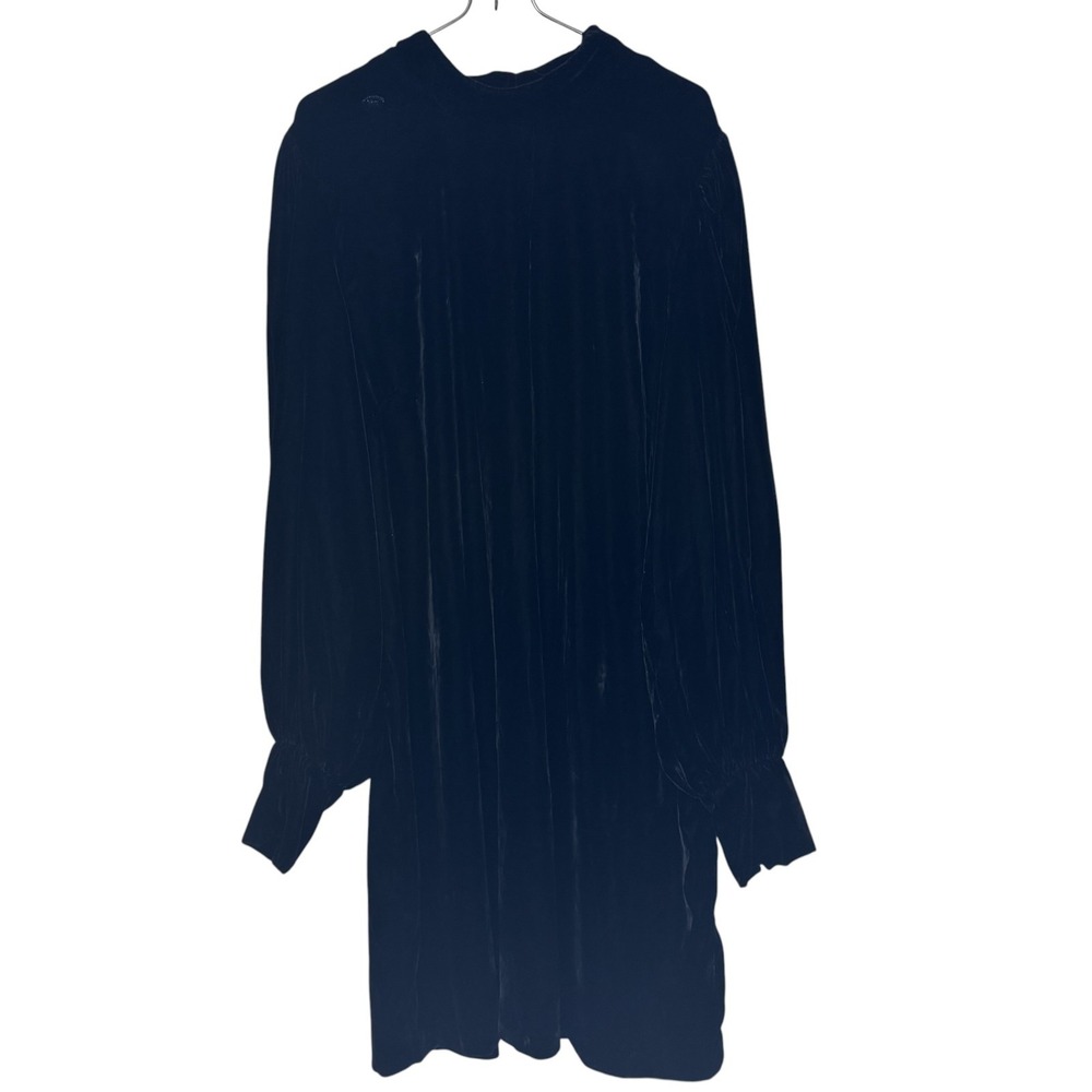 Banana Republic Women's Shift Dress Open Back Long Sleeve Velvet Black XL NWT